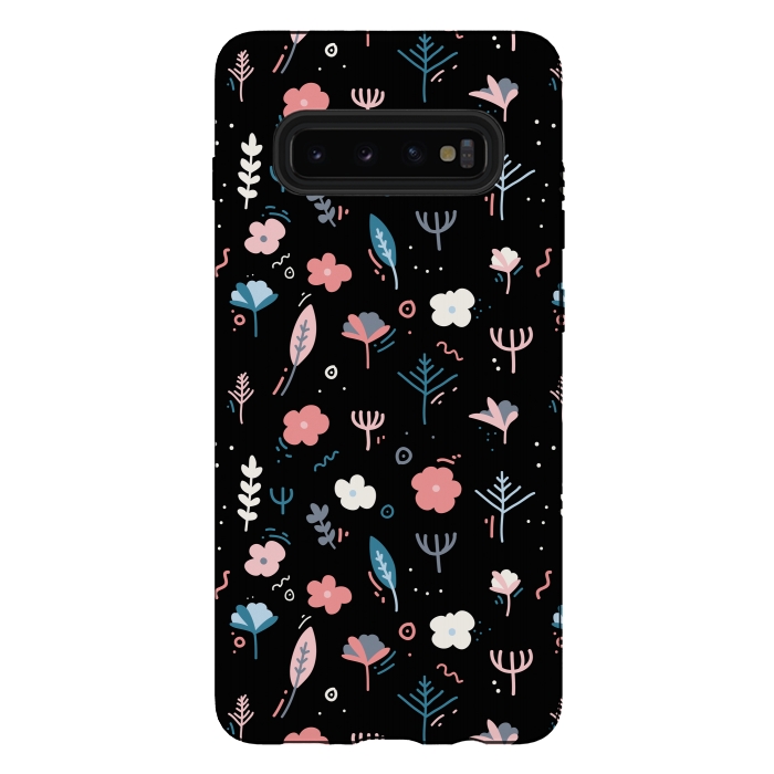 Galaxy S10 plus StrongFit Whimsical Floral by Allgirls Studio