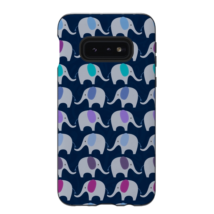 Galaxy S10e StrongFit Marching Elephants by Noonday Design
