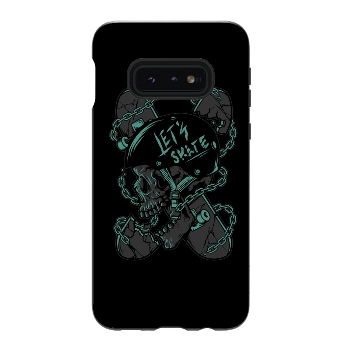 Galaxy S10e StrongFit Skullboarder by Afif Quilimo