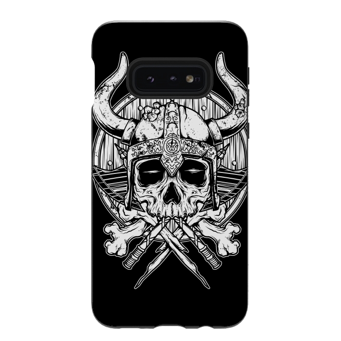 Galaxy S10e StrongFit Skull Viking by Afif Quilimo