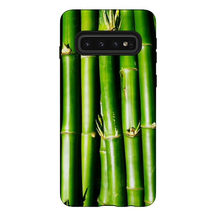 Galaxy S10 StrongFit Bamboo Zen Green Nature by BluedarkArt