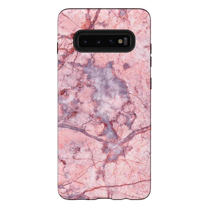 Galaxy S10 plus StrongFit Pink Marble by Art Design Works