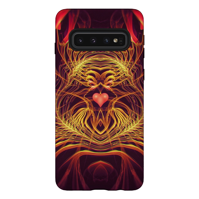 Galaxy S10 StrongFit Fractal Heart by Art Design Works