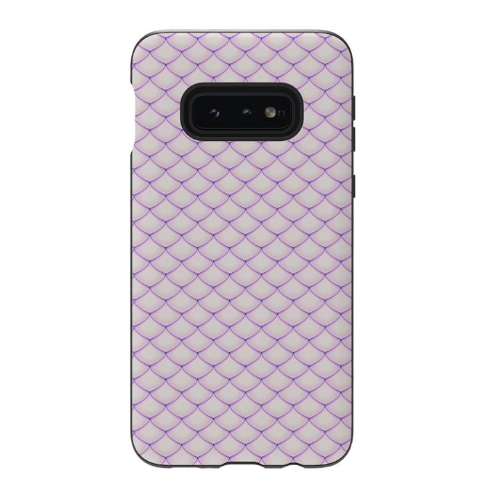 Galaxy S10e StrongFit Pink Fish Scale Pattern by Art Design Works