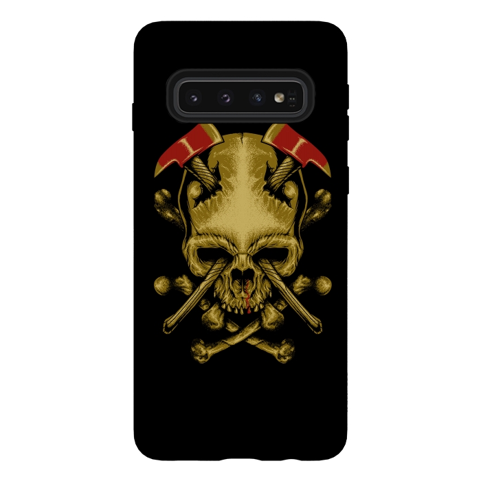 Galaxy S10 StrongFit Skull Axes by Afif Quilimo
