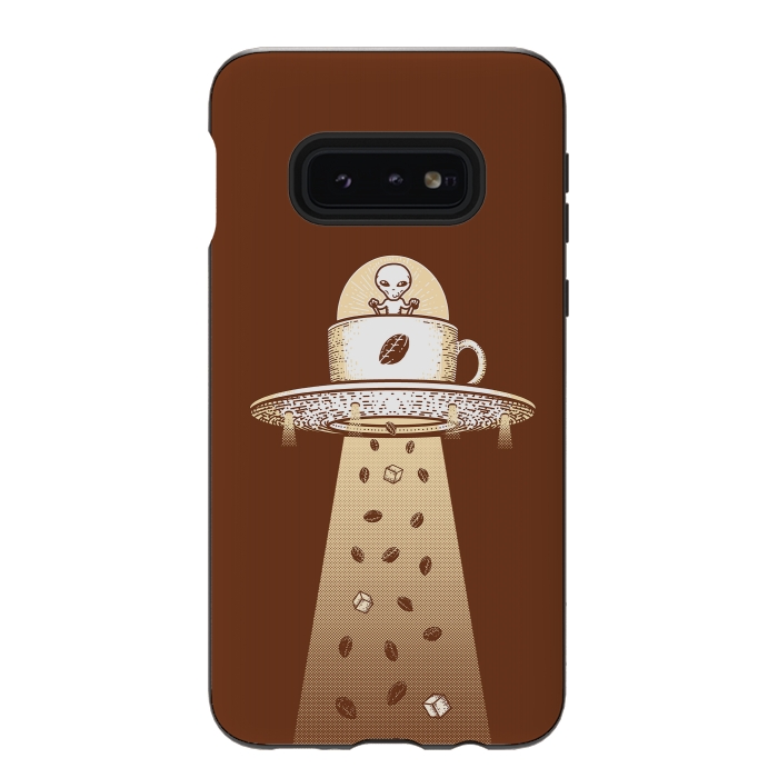 Galaxy S10e StrongFit Alien Coffee Invasion by Afif Quilimo