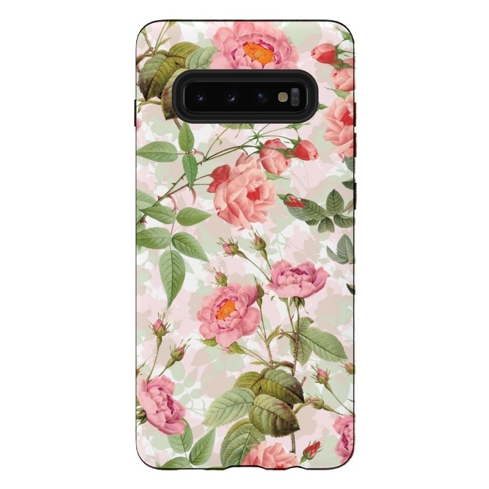Galaxy S10 plus StrongFit Cute Vintage Roses by  Utart