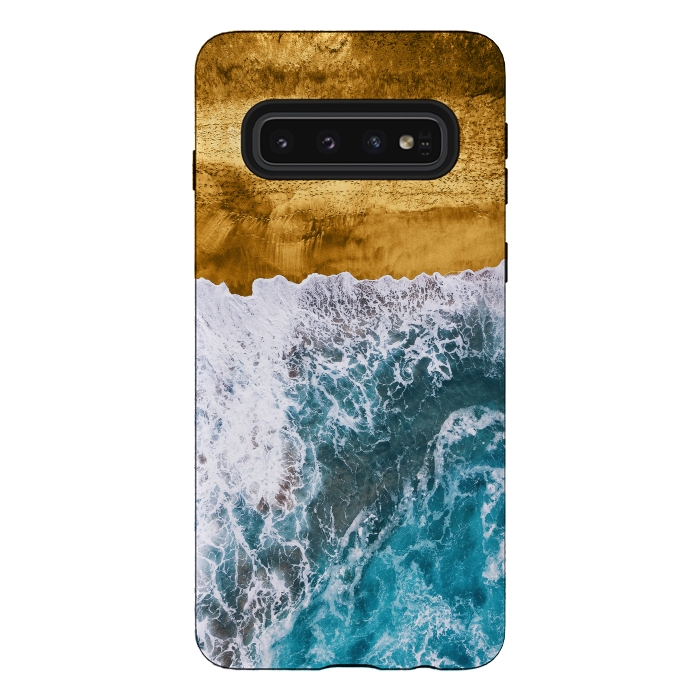 Galaxy S10 StrongFit Tropical XVI - Golden Beach by Art Design Works