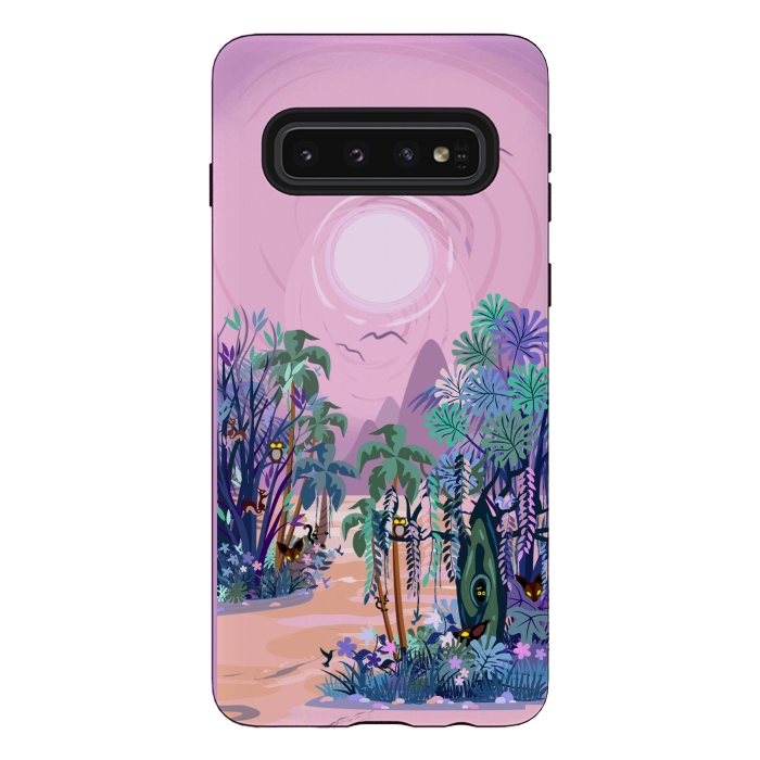 Galaxy S10 StrongFit The Eyes of the Enchanted Misty Forest by BluedarkArt