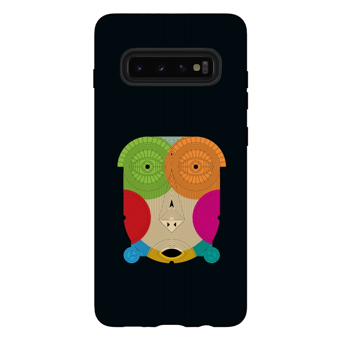 Galaxy S10 plus StrongFit masque tribal by TMSarts