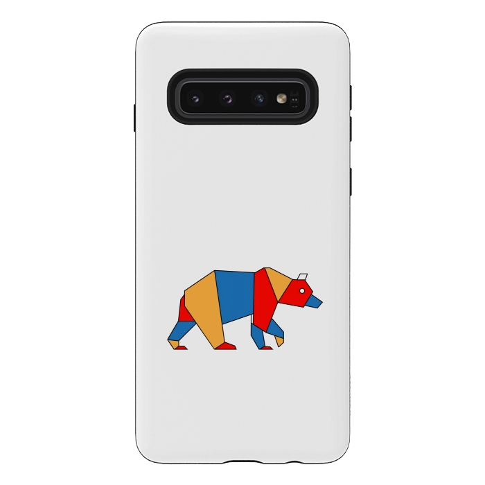 Galaxy S10 StrongFit bear geometric by TMSarts