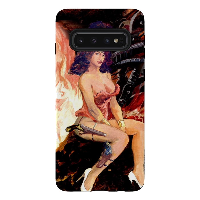 Galaxy S10 StrongFit Piratesse rouge by Max LeTamis