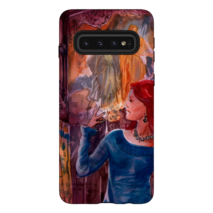 Galaxy S10 StrongFit Womans and Art by Max LeTamis
