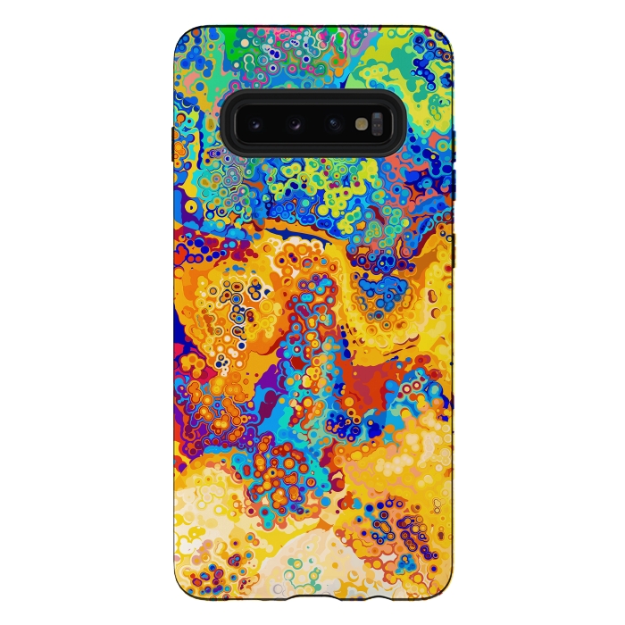Galaxy S10 plus StrongFit Colorful Cells Pattern Design by Art Design Works
