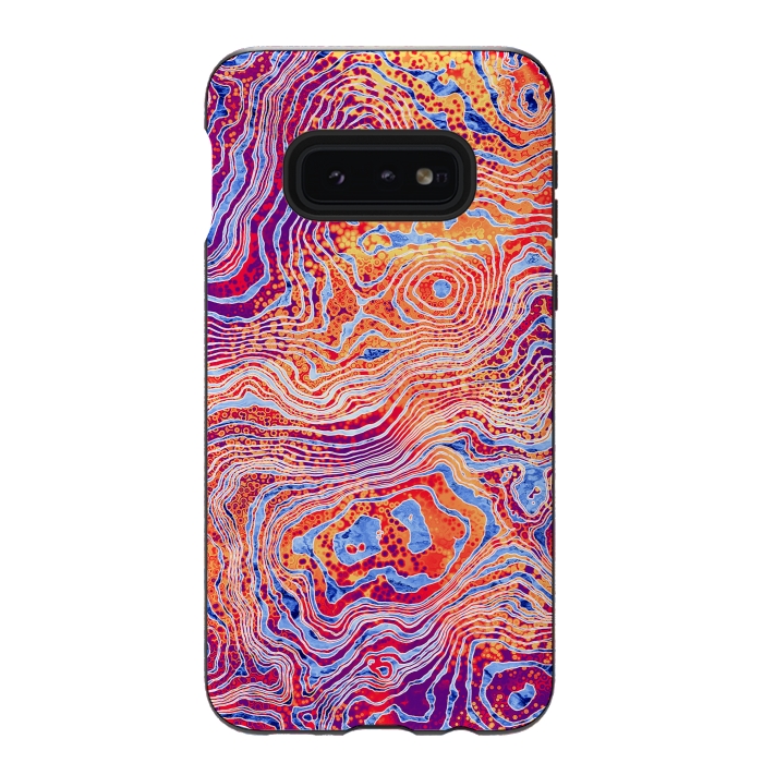 Galaxy S10e StrongFit  Abstract Colorful Marble II by Art Design Works