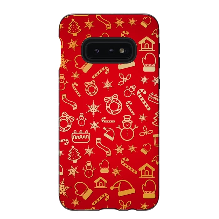 Galaxy S10e StrongFit Christmas Pattern by Art Design Works