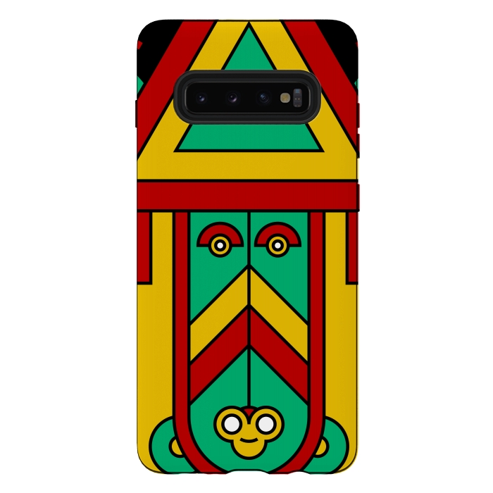 Galaxy S10 plus StrongFit colorful aztec tribal by TMSarts
