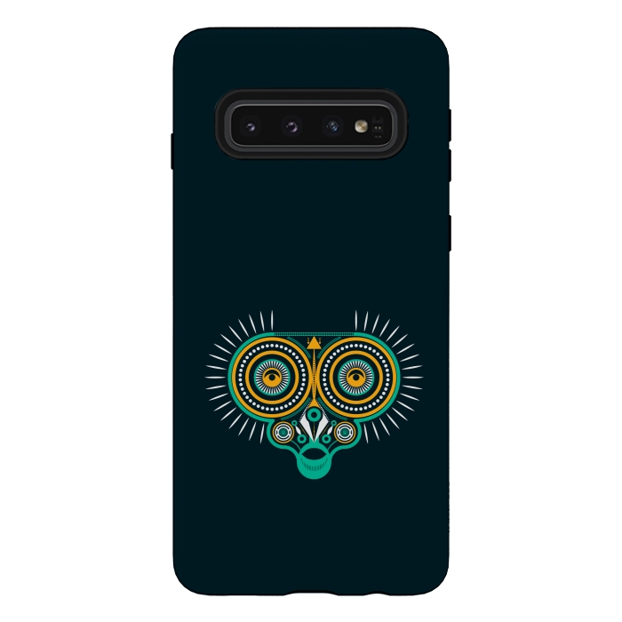 Galaxy S10 StrongFit horned owl tattoo tribal by TMSarts