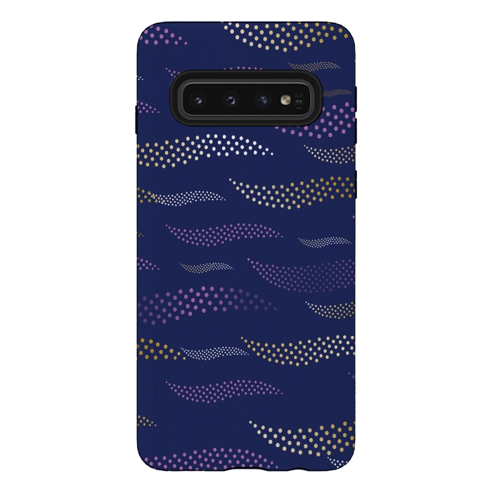 Galaxy S10 StrongFit Waves / Tiger (stylized pattern) by Bledi