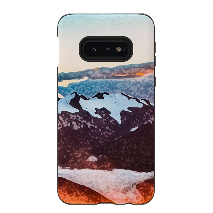 Galaxy S10e StrongFit Burn Mountain by Creativeaxle