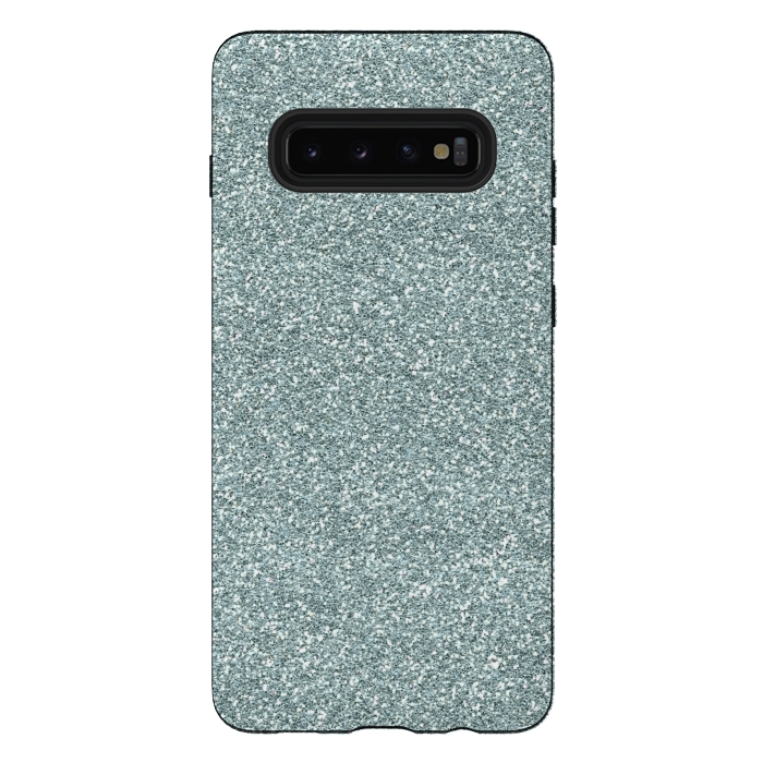 Galaxy S10 plus StrongFit SILVER GLITTER 2  by MALLIKA