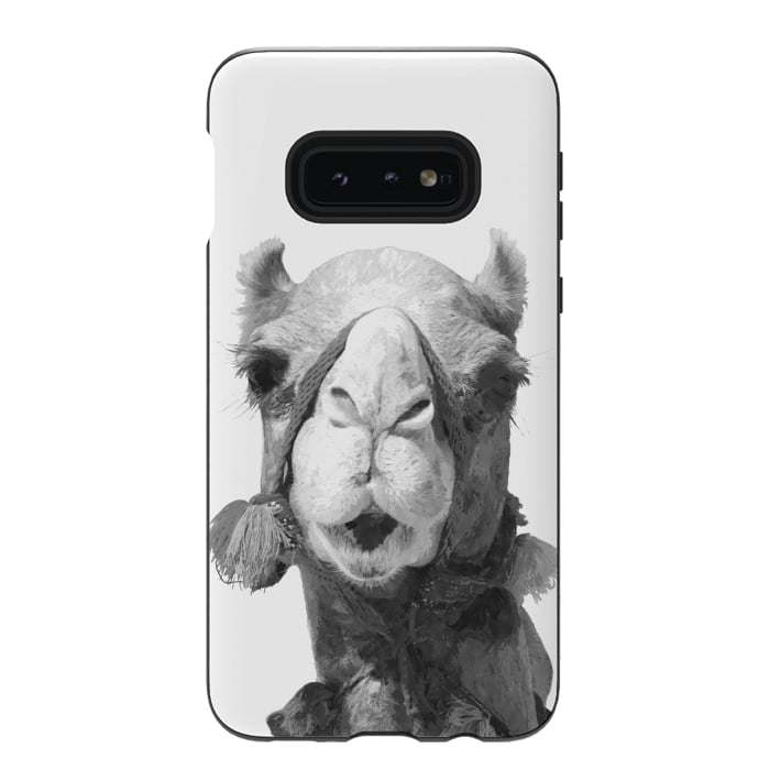 Galaxy S10e StrongFit Black and White Camel by Alemi