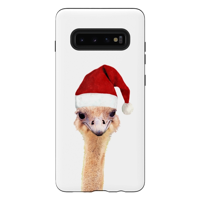 Galaxy S10 plus StrongFit Ostrich Christmas by Alemi