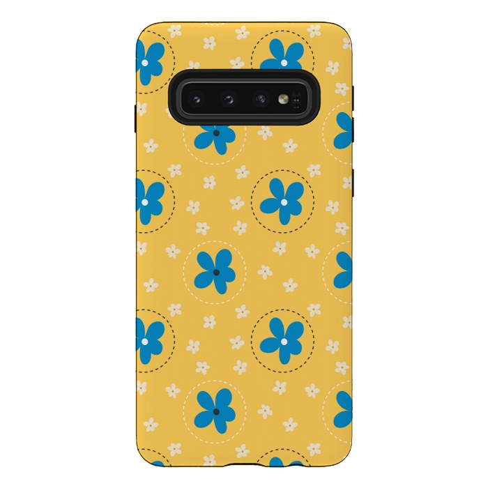Galaxy S10 StrongFit Daisy Flower Stitch by Edith May