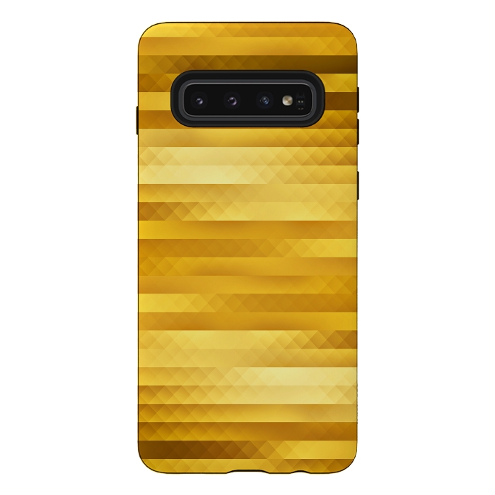 Galaxy S10 StrongFit Gold Color Pattern by Art Design Works