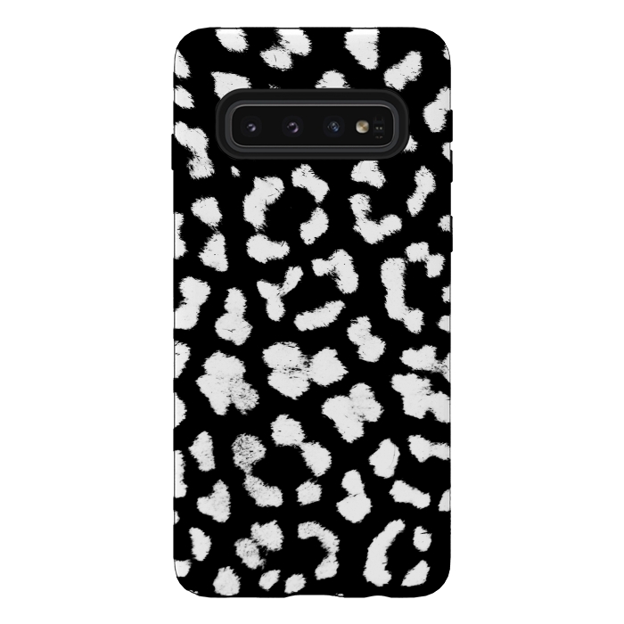 Galaxy S10 StrongFit Smudged leopard print spots by Oana 