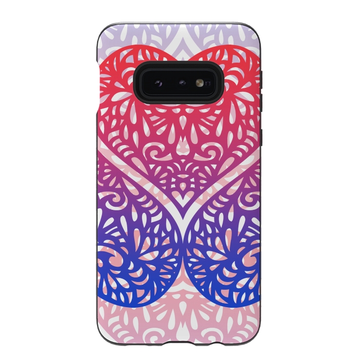 Galaxy S10e StrongFit Gradient lace hearts by Oana 