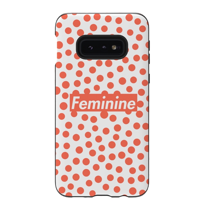 Galaxy S10e StrongFit Feminine with Polka Dots by Michael Cheung