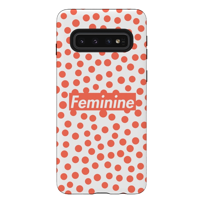 Galaxy S10 StrongFit Feminine with Polka Dots by Michael Cheung