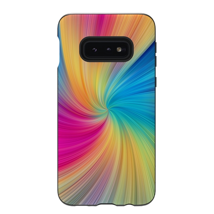 Galaxy S10e StrongFit Rainbow Abstract Design by Art Design Works