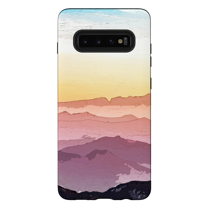 Galaxy S10 plus StrongFit Mountain Waves by Creativeaxle