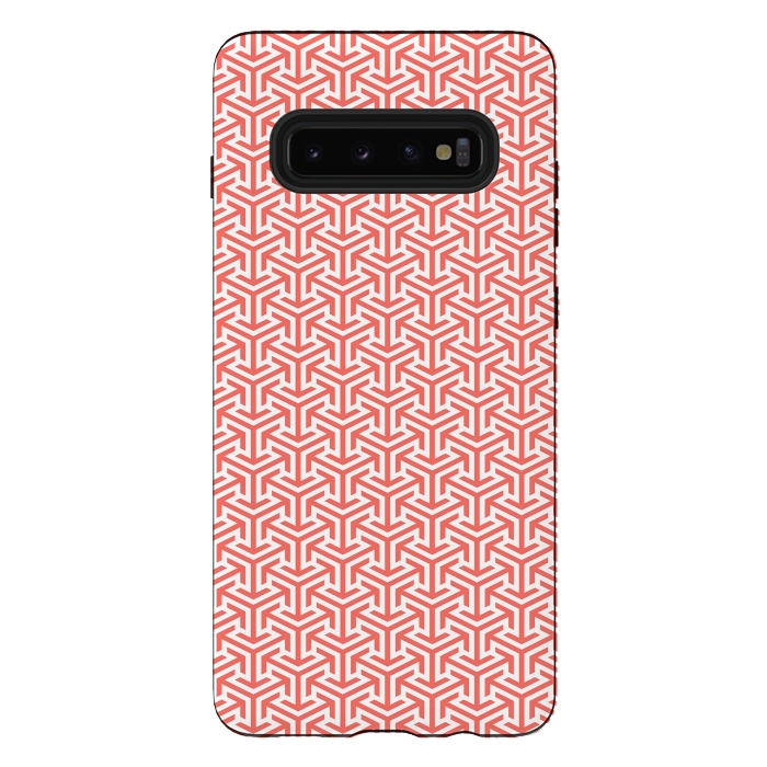 Galaxy S10 plus StrongFit Living Coral Pattern IV by Art Design Works