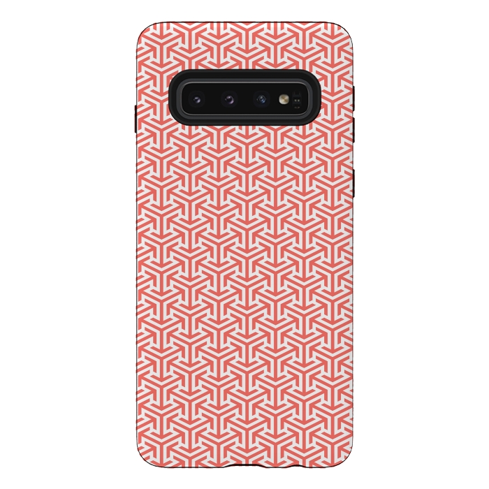 Galaxy S10 StrongFit Living Coral Pattern IV by Art Design Works