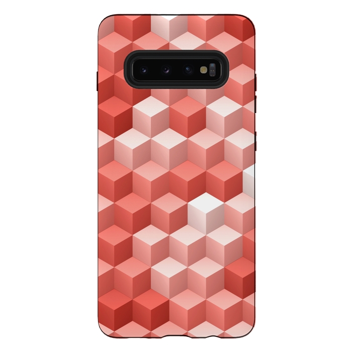 Galaxy S10 plus StrongFit Living Coral Pattern V by Art Design Works