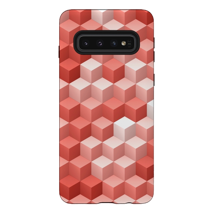 Galaxy S10 StrongFit Living Coral Pattern V by Art Design Works