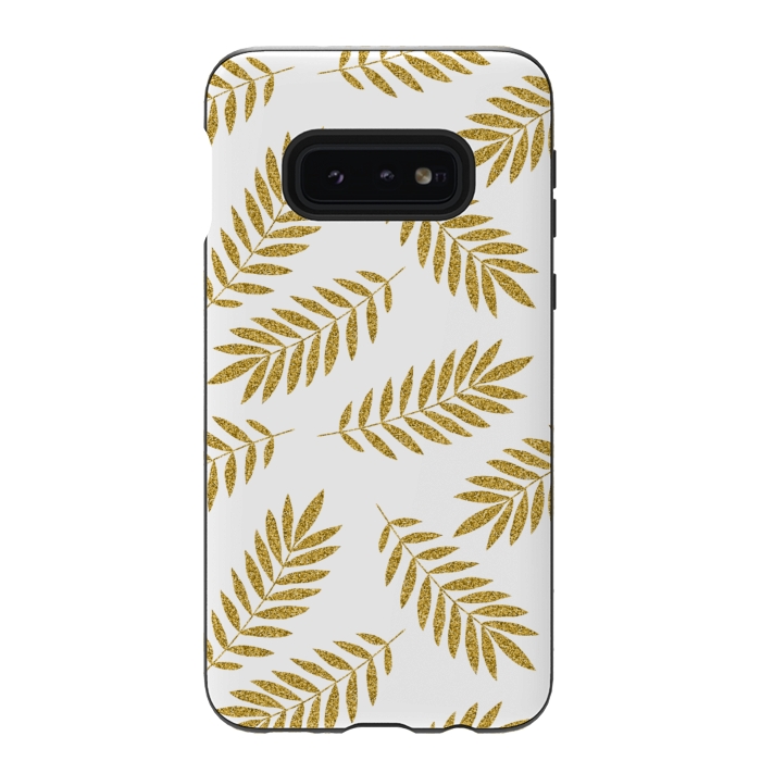 Galaxy S10e StrongFit Golden Palm by Creativeaxle