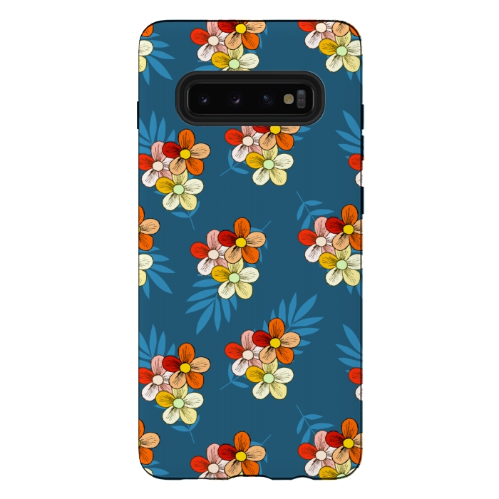 Galaxy S10 plus StrongFit Summer Wind Floral Pattern by Creativeaxle