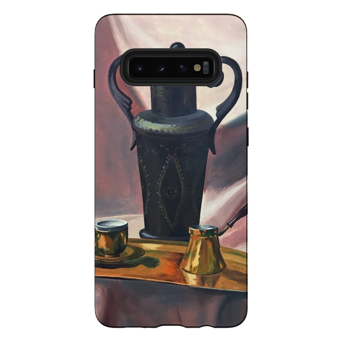 Galaxy S10 plus StrongFit Peaceful nature #Oil #on #canvas by Bledi