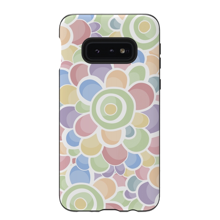 Galaxy S10e StrongFit Pastel Bubble Flower by Majoih