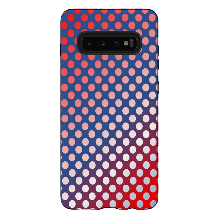 Galaxy S10 plus StrongFit silver polka dots by MALLIKA