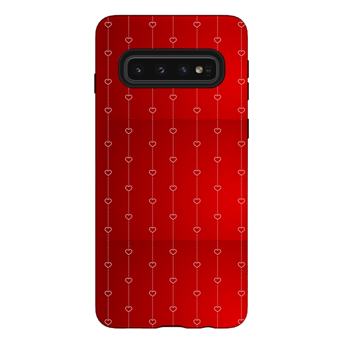 Galaxy S10 StrongFit VALENTINE RED HEARTS by MALLIKA