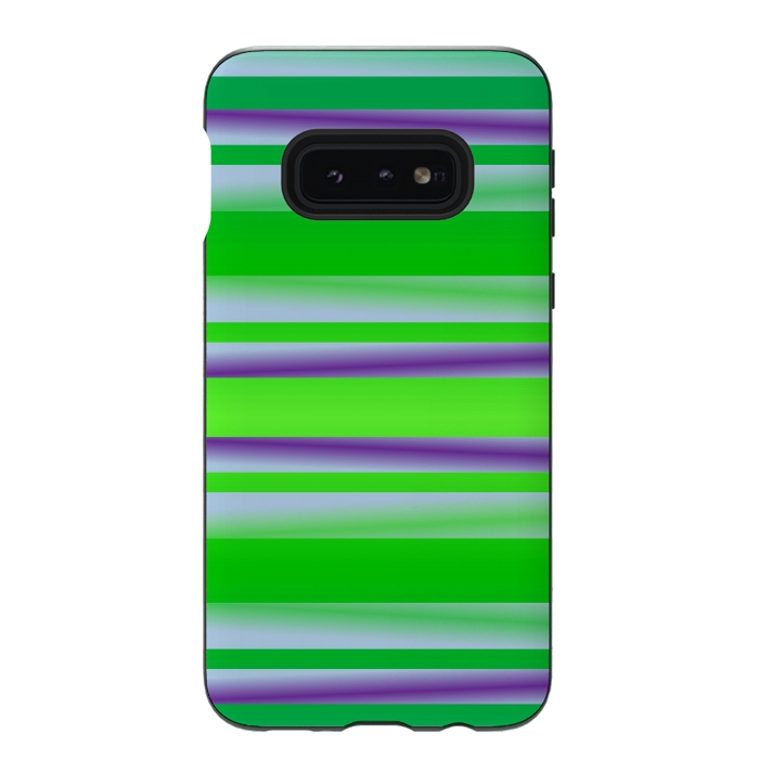 Galaxy S10e StrongFit green abstract lines by MALLIKA