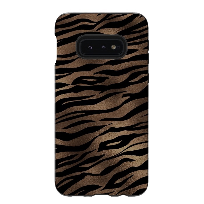 Galaxy S10e StrongFit Dark Copper Tiger by  Utart
