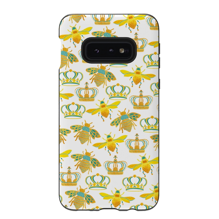 Galaxy S10e StrongFit Royal Bees by Pom Graphic Design
