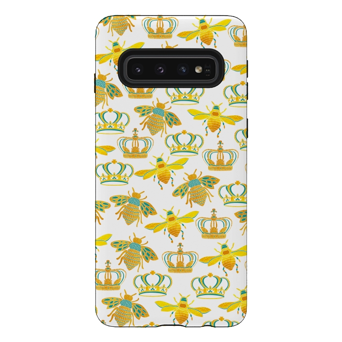 Galaxy S10 StrongFit Royal Bees by Pom Graphic Design