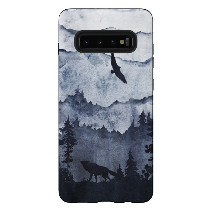 Galaxy S10 plus StrongFit the mountains are calling- wolf and eagle by  Utart